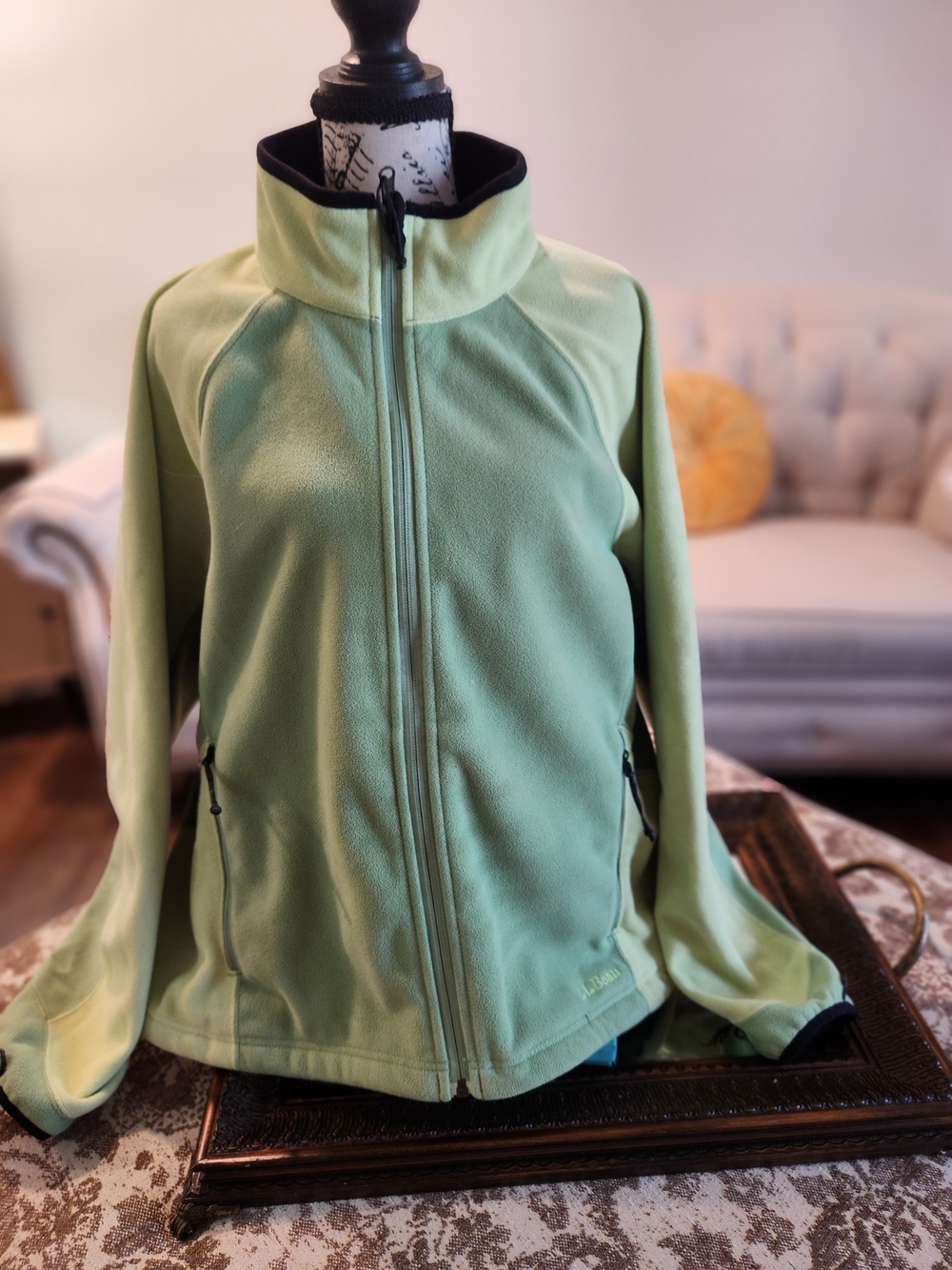 L.L. Bean Pale Green Full-Zip Women's Fleece Jacket